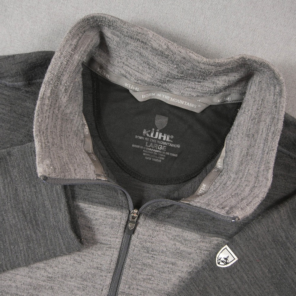 Kuhl Men's Ryzer 1/4 Zip Long Sleeve Pullover Layering Colorblock Men Pullover L
